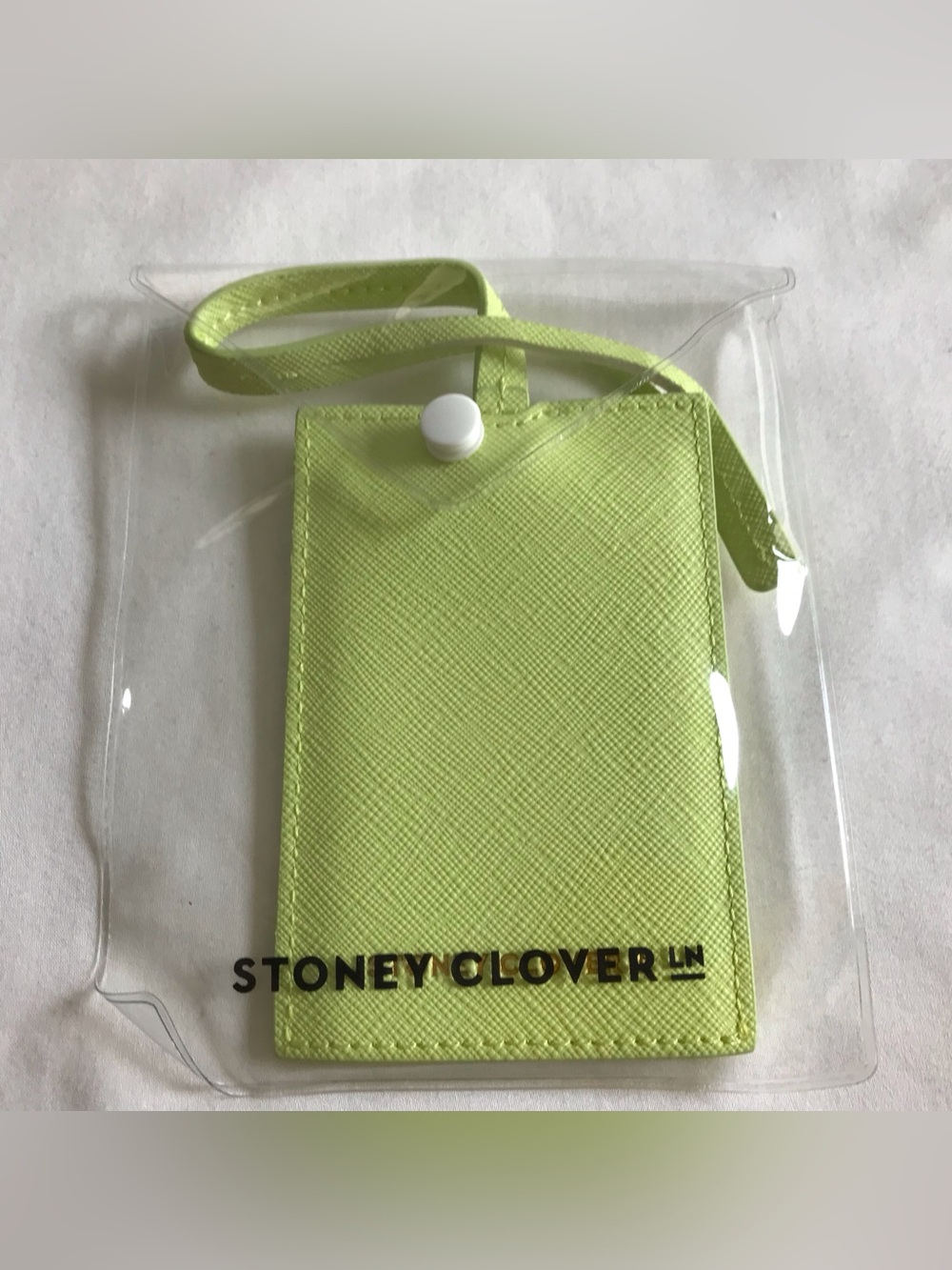 Stoney Clover Lane Luggage Tag in Lime Vegan Leather NWT